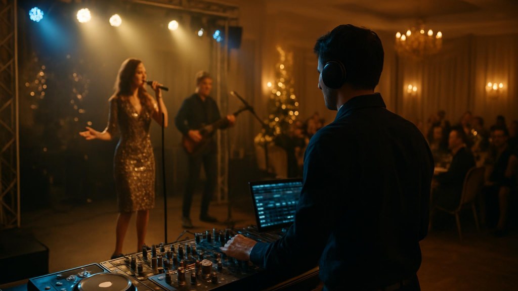 Capodanno con musica ad Ancona: musica live o DJ set DJ o cantante in una sala eventi per Capodanno